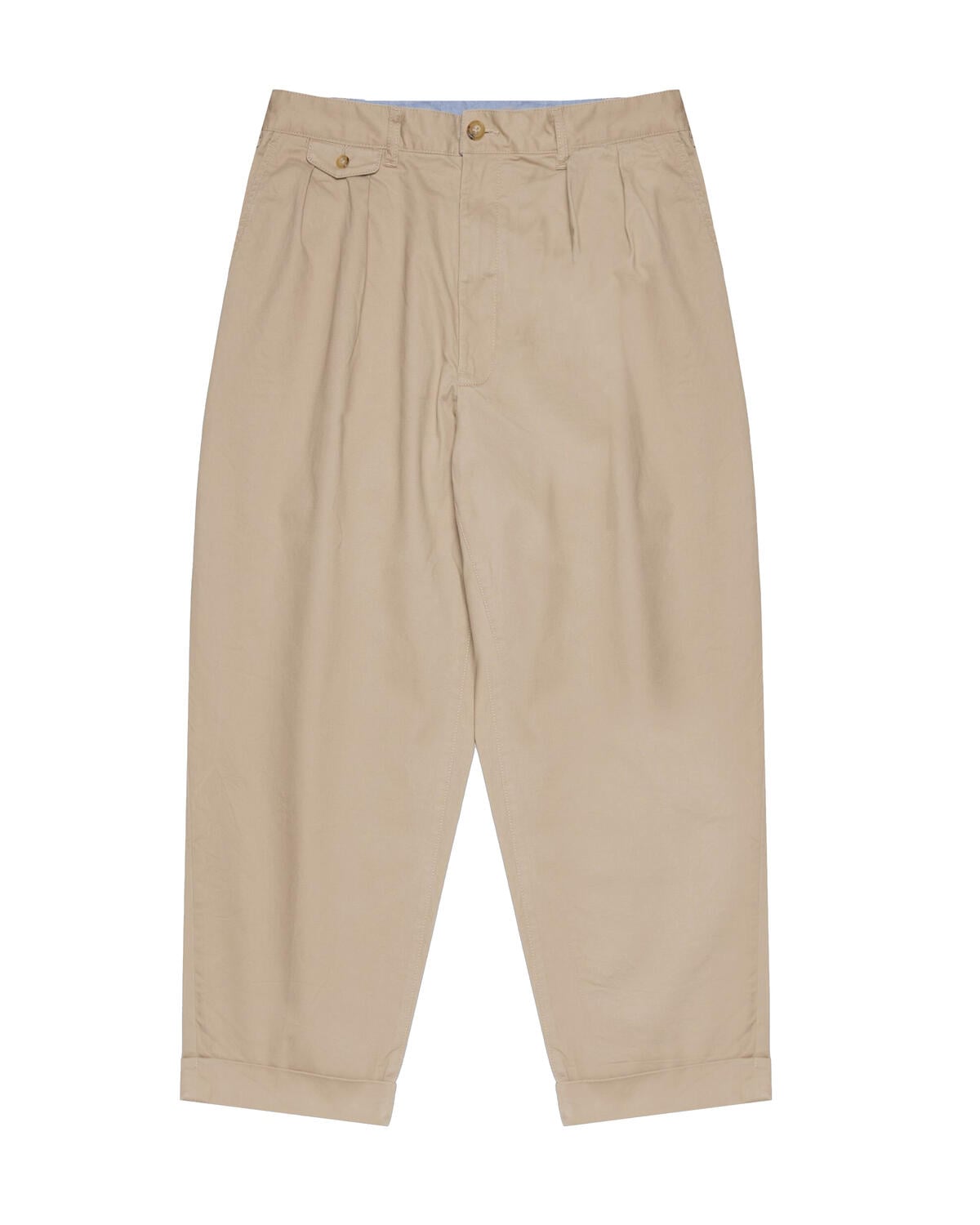 パンツ BEAMS+ 2 Pleats Tapered Twill XL KHAKI Beams+ 2 Pleats Twill | 38230097874-24 | AFEW STORE
